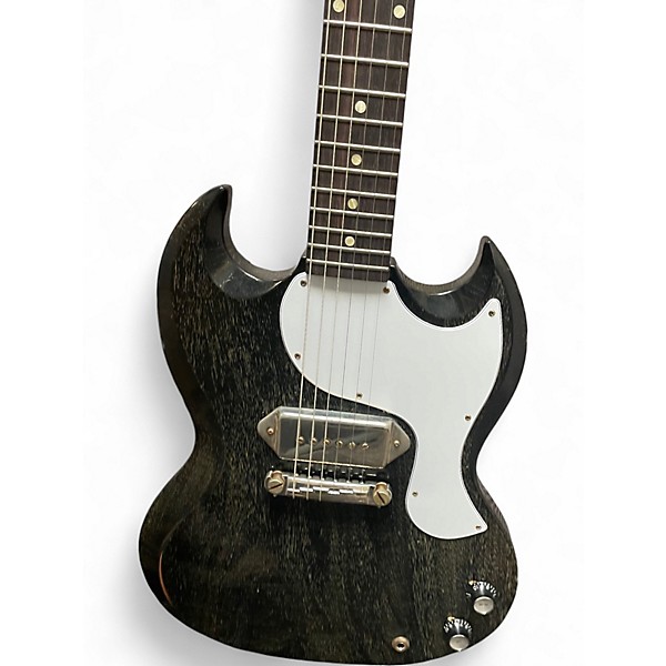 Used Gibson Custom Shop Dealer Select Murphy Lab Light Aged Silver Fox SG Junior Black and Silver Solid Body Electric Guitar