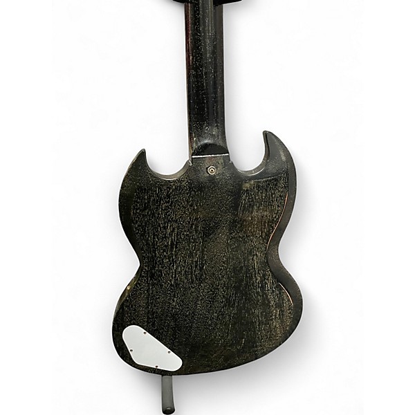 Used Gibson Custom Shop Dealer Select Murphy Lab Light Aged Silver Fox SG Junior Black and Silver Solid Body Electric Guitar