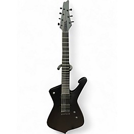 Used Ibanez Iceman Iron Label 7str Flat Black Solid Body Electric Guitar