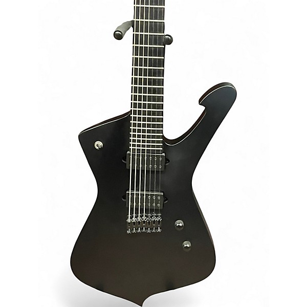 Used Ibanez Iceman Iron Label 7str Flat Black Solid Body Electric Guitar
