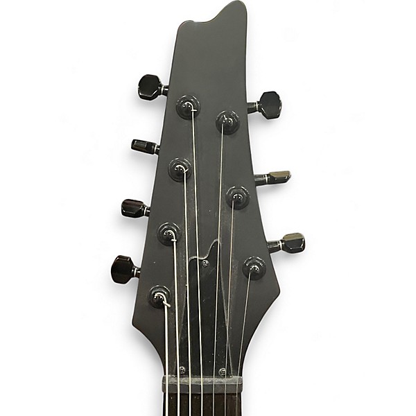 Used Ibanez Iceman Iron Label 7str Flat Black Solid Body Electric Guitar