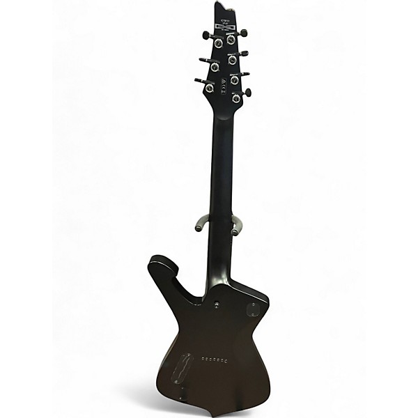 Used Ibanez Iceman Iron Label 7str Flat Black Solid Body Electric Guitar