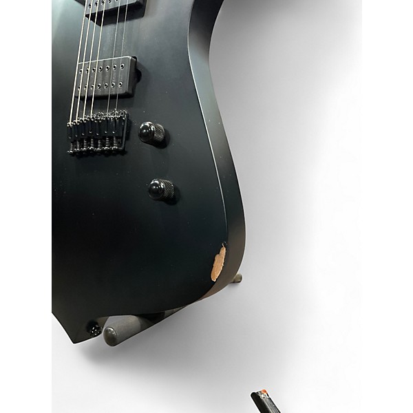 Used Ibanez Iceman Iron Label 7str Flat Black Solid Body Electric Guitar
