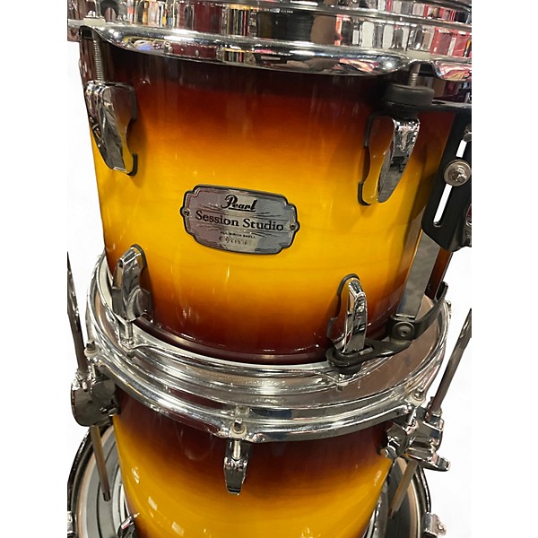 Used Pearl 4 Piece Session Studio Classic 2 Tone Sunburst Drum Kit