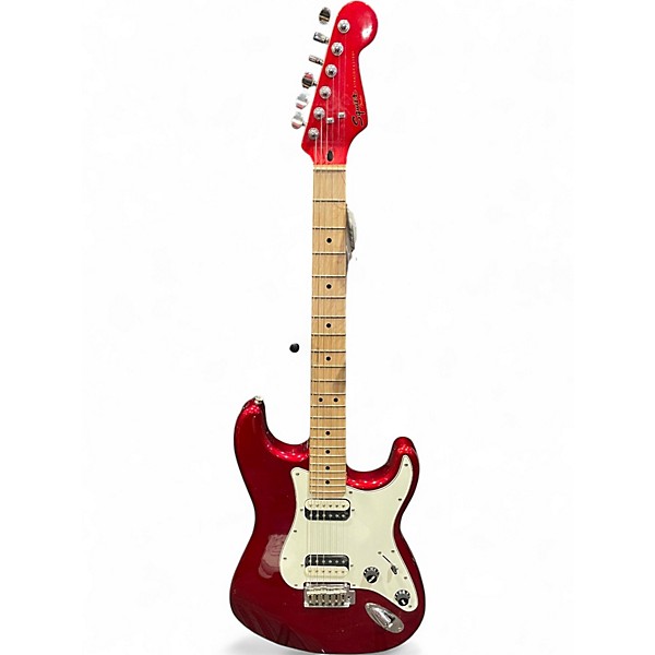 Used Squier Contemporary Stratocaster HH Red with Black Bevels Solid Body Electric Guitar