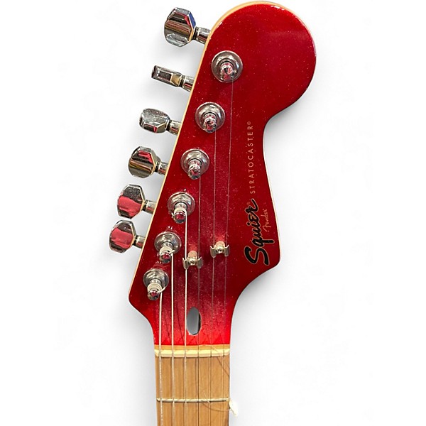 Used Squier Contemporary Stratocaster HH Red with Black Bevels Solid Body Electric Guitar