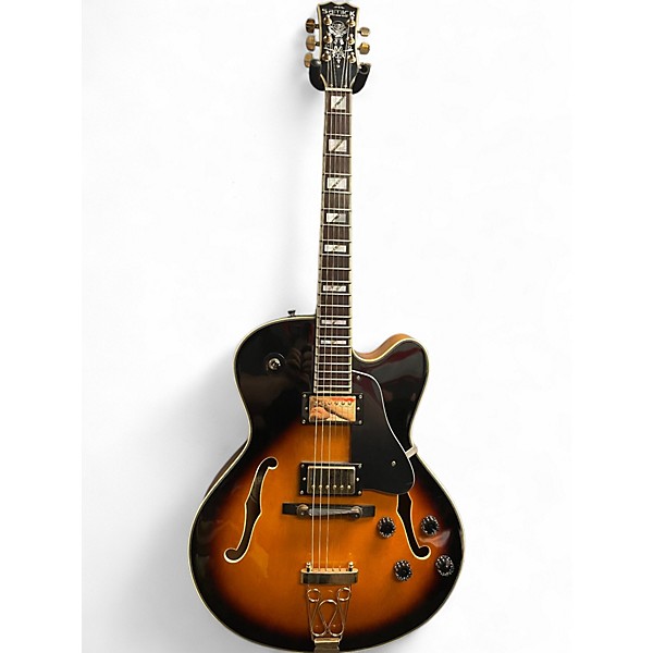Used Samick Hf 650 2 Color Sunburst Hollow Body Electric Guitar