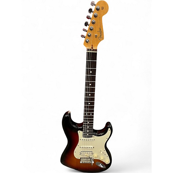 Used Fender American Standard Stratocaster HSS 2 Tone Sunburst Solid Body Electric Guitar