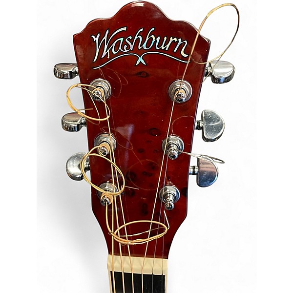 Used Washburn DFBACEA Natural Acoustic Electric Guitar