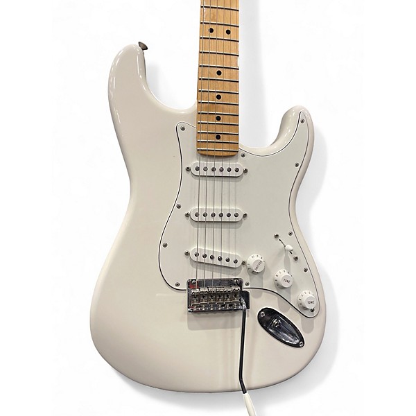 Used Fender Player Stratocaster Olympic White Solid Body Electric Guitar