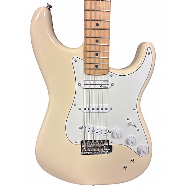 Used Fender EOB SUSTAINER STRATOCASTER Vintage White Solid Body Electric Guitar