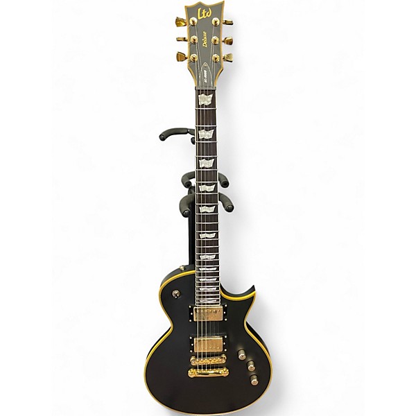 Used 2020s ESP EC1000 Deluxe Satin Black Solid Body Electric Guitar