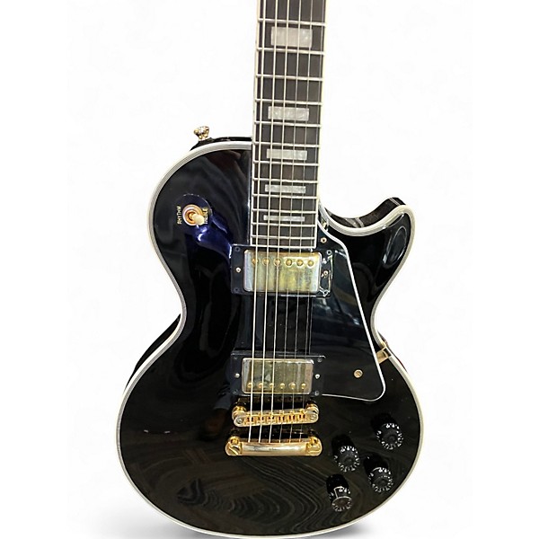 Used Epiphone Les Paul Custom Black Solid Body Electric Guitar