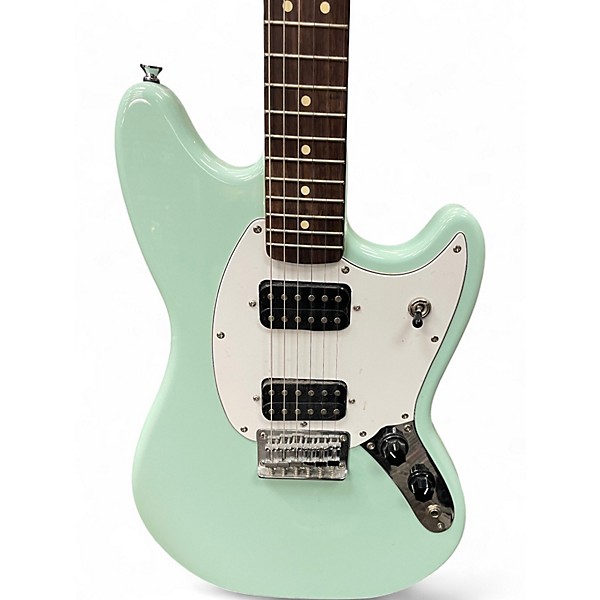 Used Squier Bullet Mustang HH Seafoam Green Solid Body Electric Guitar