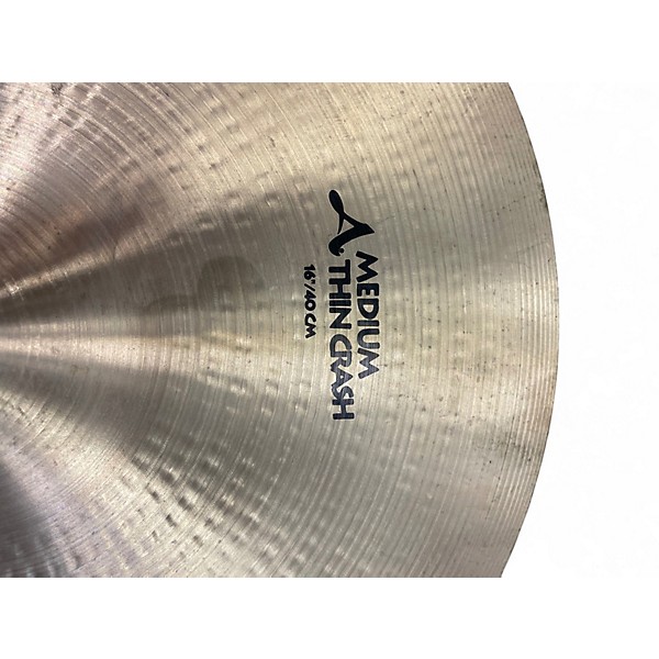 Used Zildjian 16in A Series Medium Thin Crash Cymbal