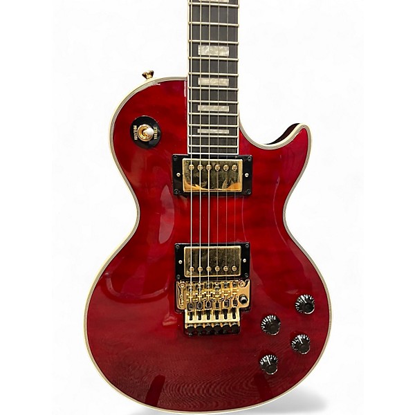 Used Epiphone alex lifeson les paul custom Ruby Solid Body Electric Guitar