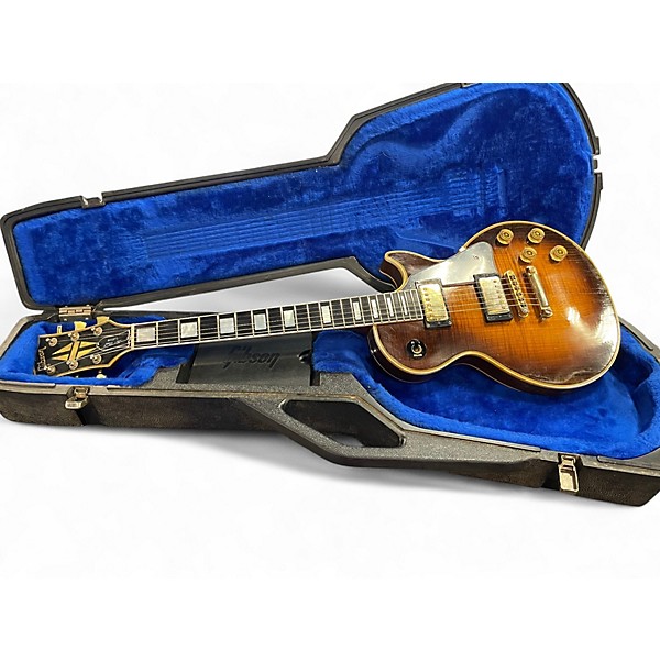 Vintage 1985 Gibson Les Paul Custom-Sunburst Flametop 2 Color Sunburst Solid Body Electric Guitar