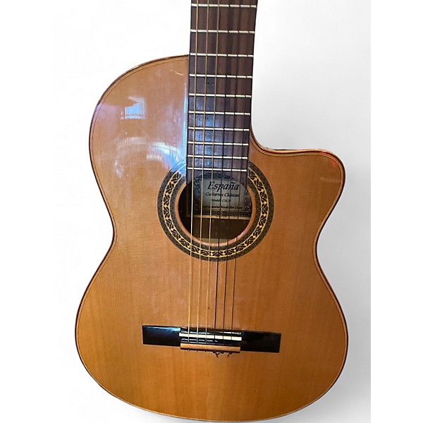 Used Espana cscr Natural Classical Acoustic Electric Guitar