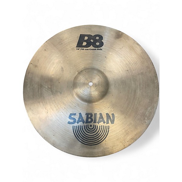 Used SABIAN 18in B8 Crash Ride Cymbal