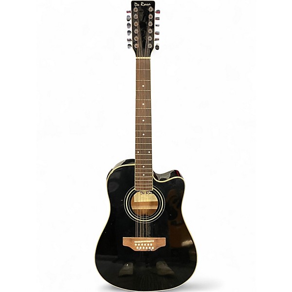 Used De Rosa GACE41 BLACK 12 String Acoustic Electric Guitar