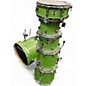 Used Ludwig 6 Piece Evolution Lime Sparkle Drum Kit