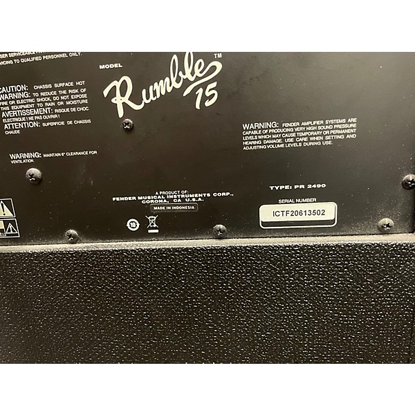 Used Fender Rumble 15 15W 1X8 Bass Combo Amp