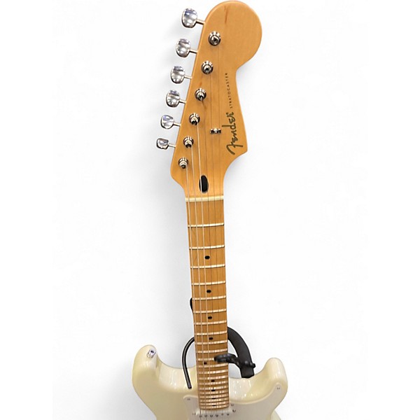 Used Fender Artist Series Jimmie Vaughan Tex-Mex Stratocaster Olympic White Solid Body Electric Guitar