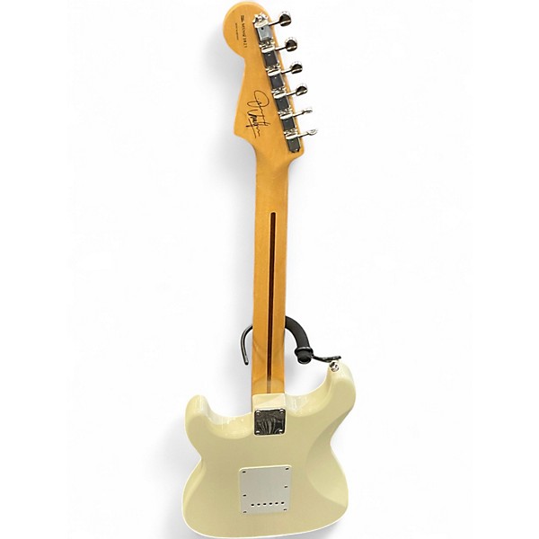 Used Fender Artist Series Jimmie Vaughan Tex-Mex Stratocaster Olympic White Solid Body Electric Guitar