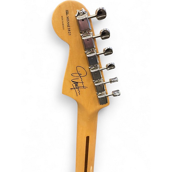 Used Fender Artist Series Jimmie Vaughan Tex-Mex Stratocaster Olympic White Solid Body Electric Guitar