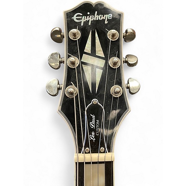 Used Epiphone Les Paul Custom SILVER BURST Solid Body Electric Guitar