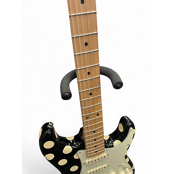 Used 2013 Fender Artist Series Buddy Guy Polka Dot Stratocaster Black Solid Body Electric Guitar