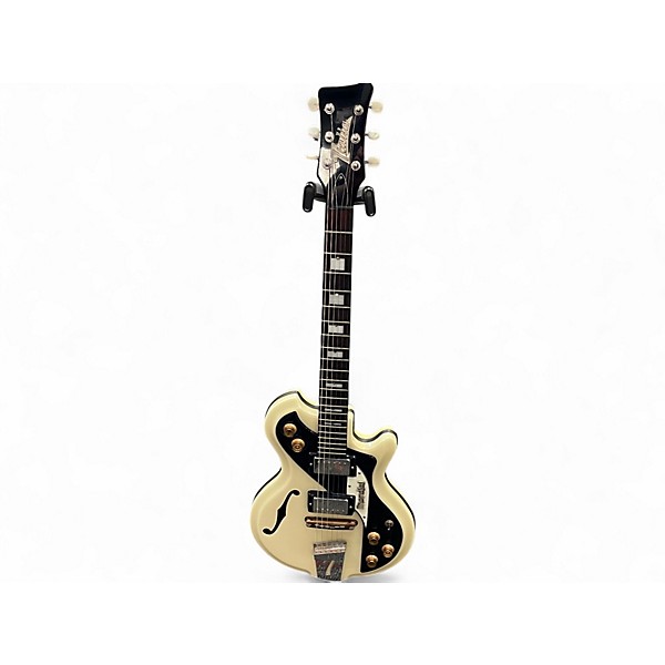 Used Italia Mondial Black and White Solid Body Electric Guitar