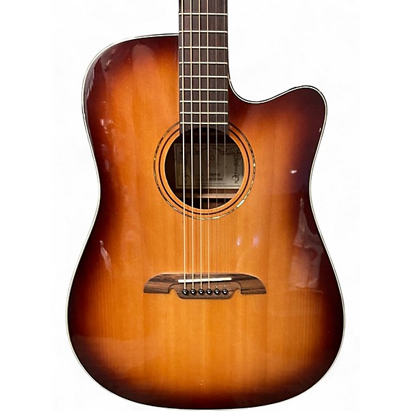 Used Alvarez AD610CE Sunburst Acoustic Electric Guitar