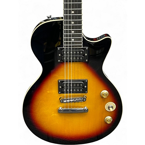 Used Donner Single Cut 2 Color Sunburst Solid Body Electric Guitar