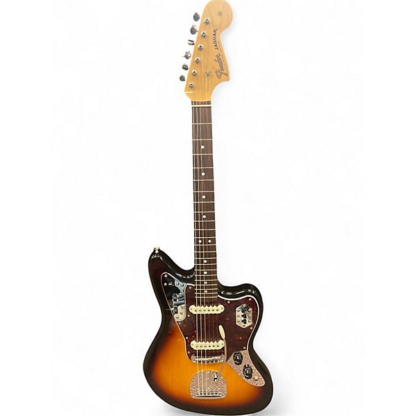 Used Fender Jaguar 3 Tone Sunburst Solid Body Electric Guitar