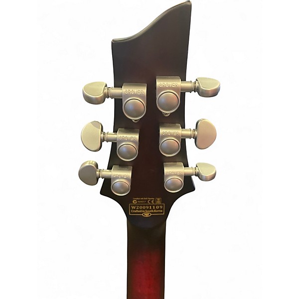 Used Schecter Guitar Research C1 -FR Platinum Crimson Red Burst Solid Body Electric Guitar