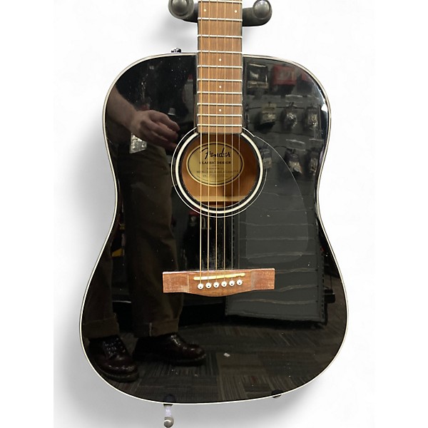 Used Fender CD60 Dreadnought Black Acoustic Guitar