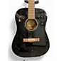 Used Fender CD60 Dreadnought Black Acoustic Guitar