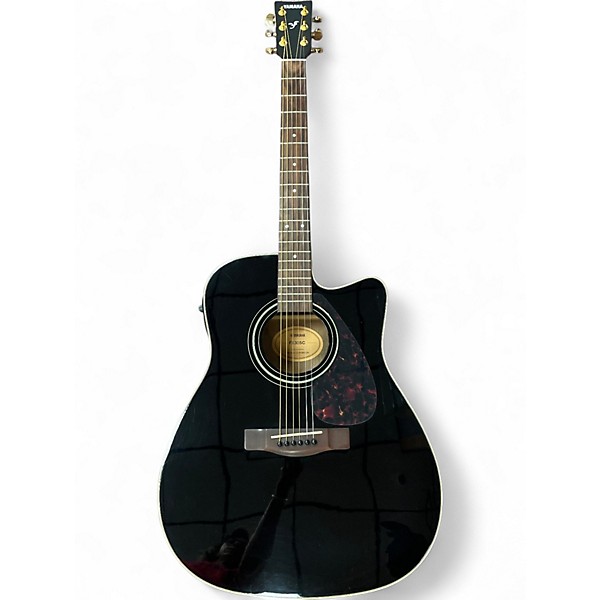 Used Yamaha FX335C Black Acoustic Electric Guitar