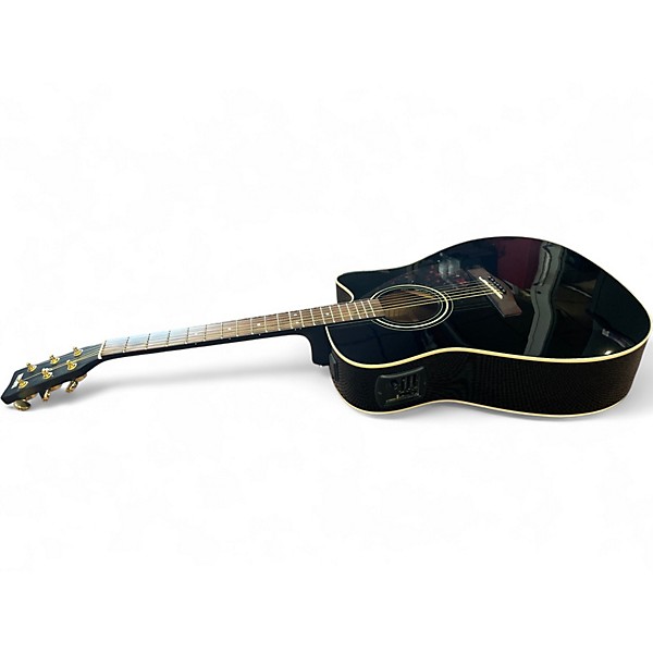 Used Yamaha FX335C Black Acoustic Electric Guitar