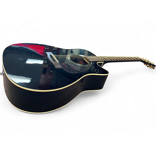 Used Yamaha FX335C Black Acoustic Electric Guitar