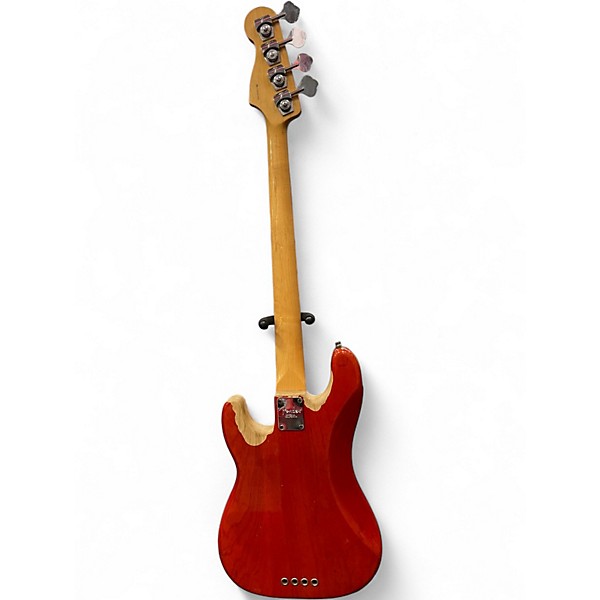 Used Fender American Standard Precision Bass Orange Electric Bass Guitar