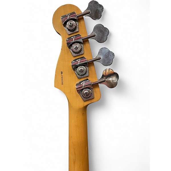 Used Fender American Standard Precision Bass Orange Electric Bass Guitar