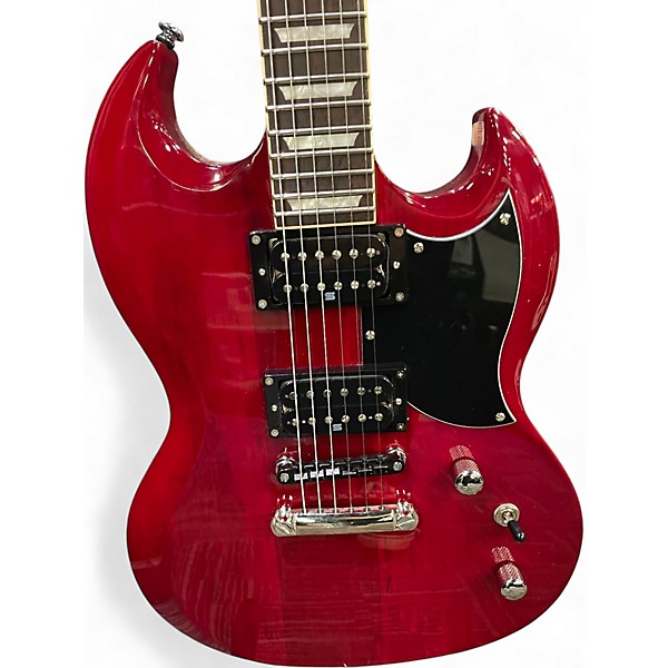 Used Harley Benton DC Custom Line Cherry Solid Body Electric Guitar