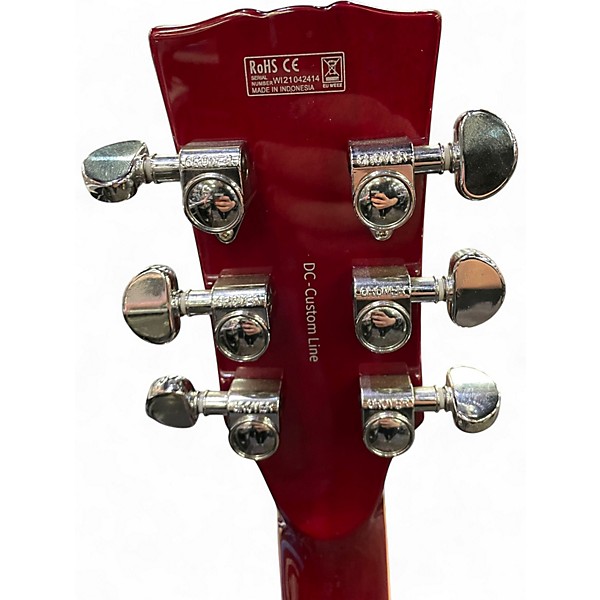 Used Harley Benton DC Custom Line Cherry Solid Body Electric Guitar