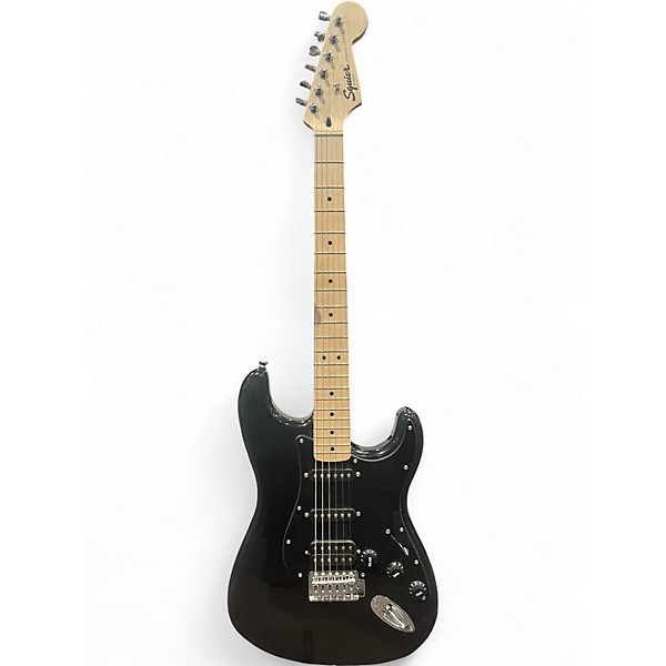 Used 2025 Squier Sonic Stratocaster Black Solid Body Electric Guitar