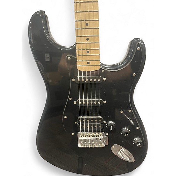 Used 2025 Squier Sonic Stratocaster Black Solid Body Electric Guitar