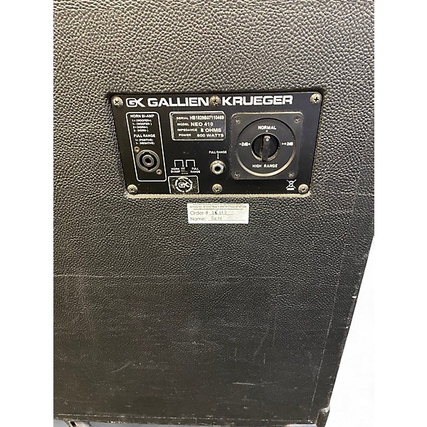 Used Gallien-Krueger Neo 410 800W 8Ohm 4x10 Bass Cabinet