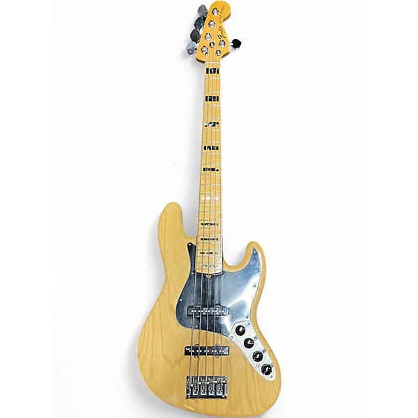 Used 2014 Fender American Deluxe Jazz Bass V Natural Electric Bass Guitar
