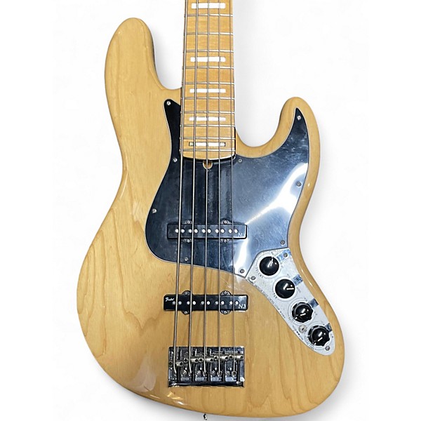Used 2014 Fender American Deluxe Jazz Bass V Natural Electric Bass Guitar